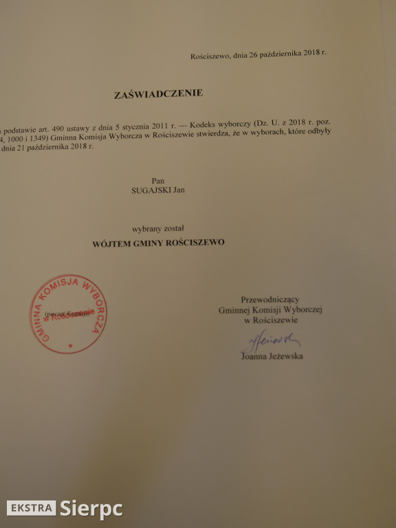 I sesja Rady Gminy Rościszewo