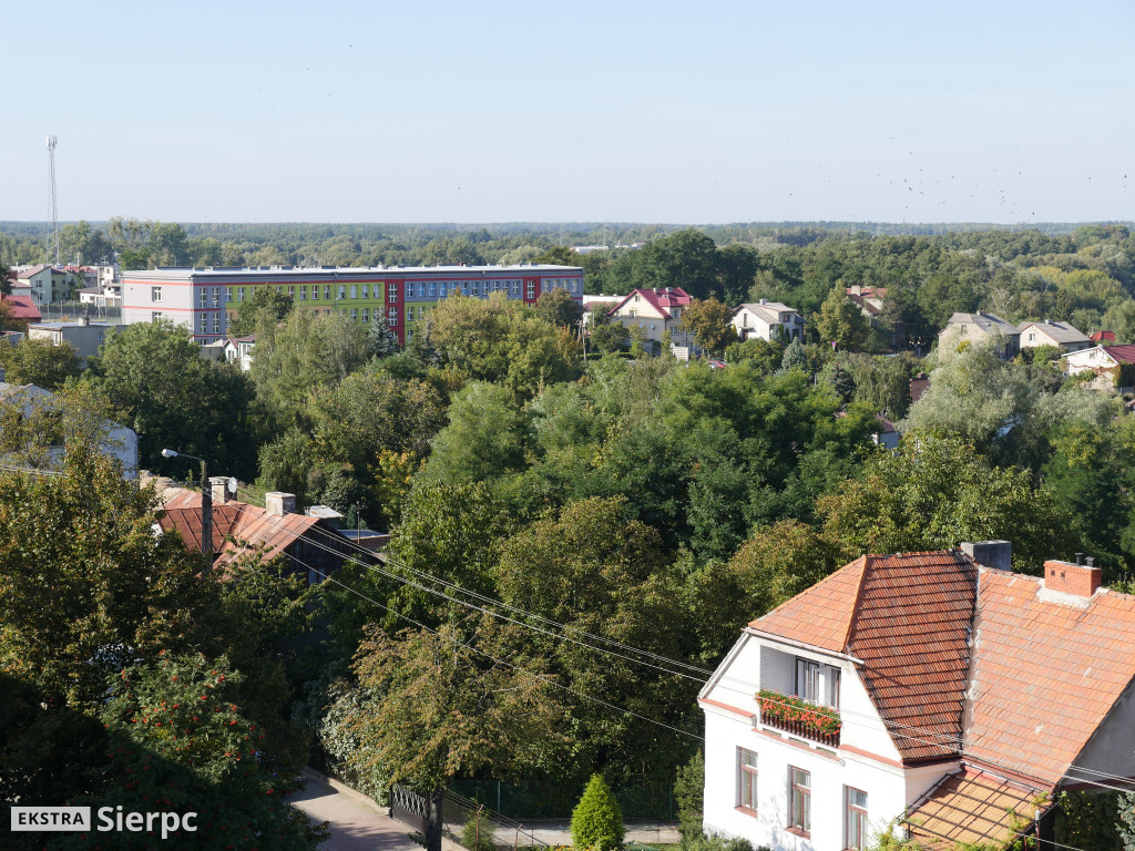 Sierpc widziany z dachu bloku