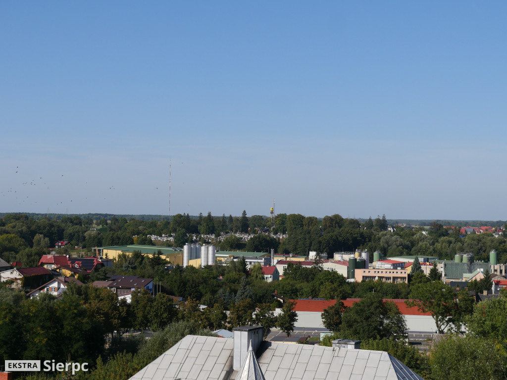 Sierpc widziany z dachu bloku