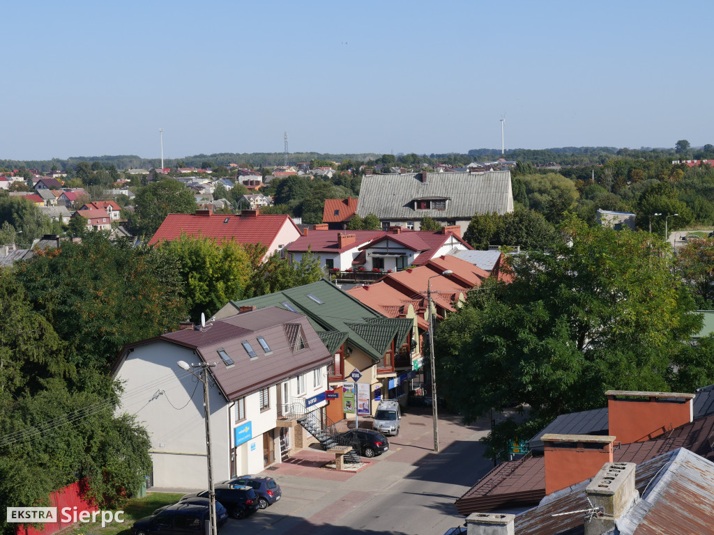 Sierpc widziany z dachu bloku