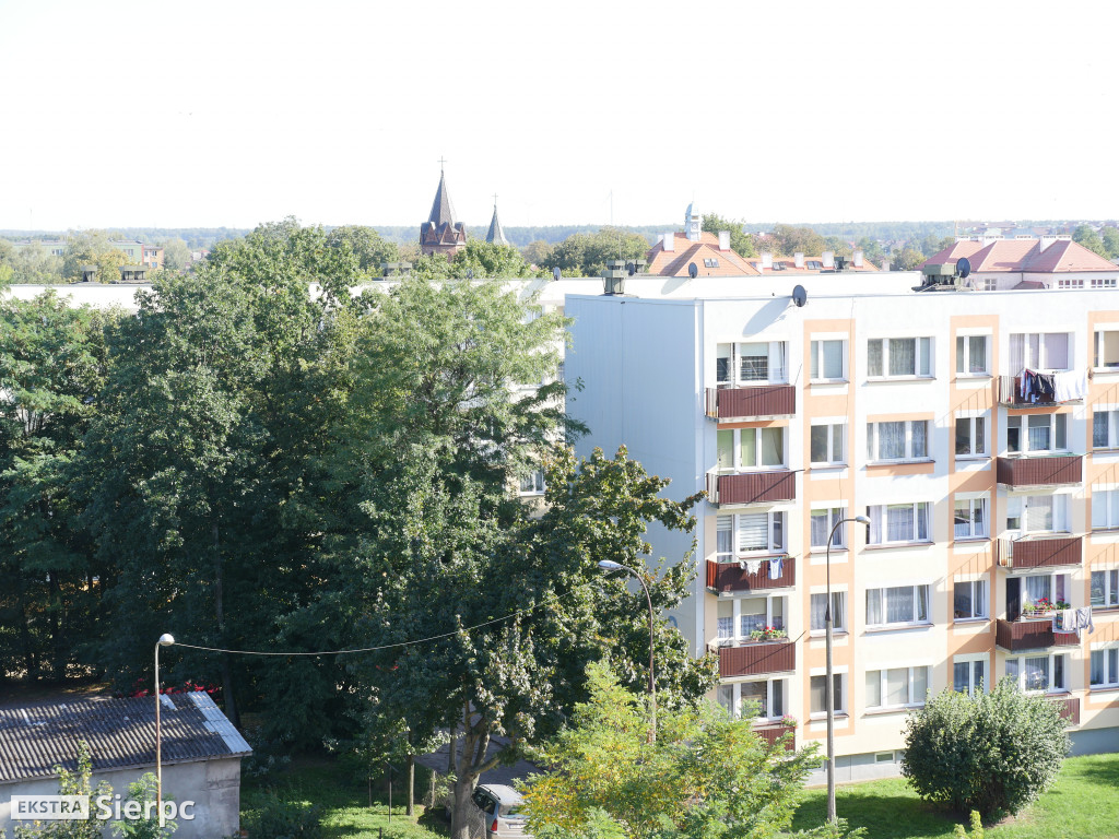 Sierpc widziany z dachu bloku