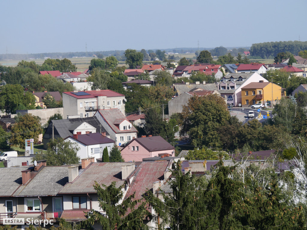 Sierpc widziany z dachu bloku