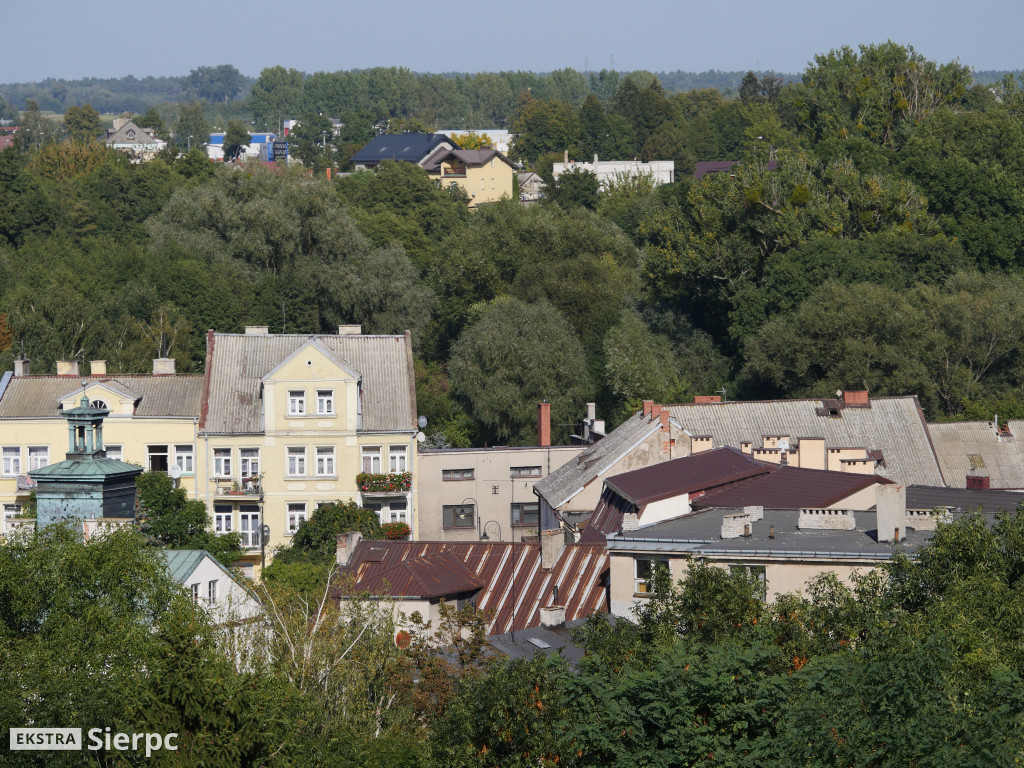 Sierpc widziany z dachu bloku