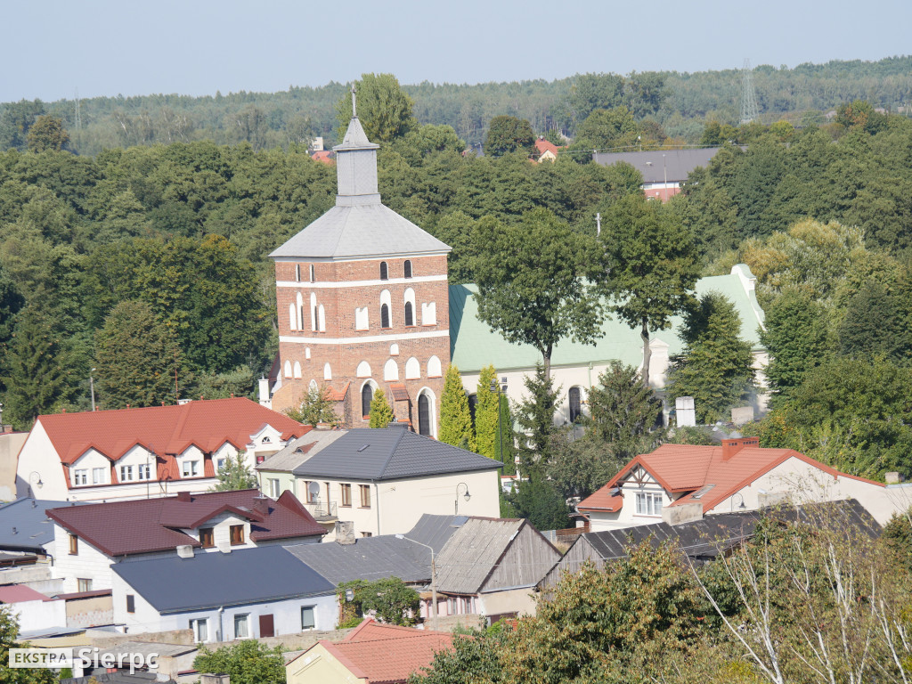 Sierpc widziany z dachu bloku