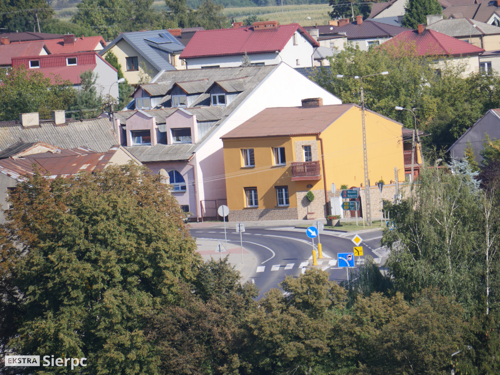 Sierpc widziany z dachu bloku