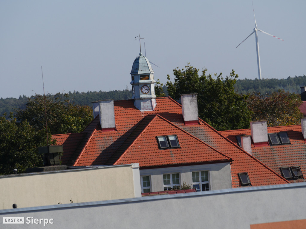 Sierpc widziany z dachu bloku