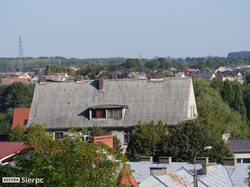 Sierpc widziany z dachu bloku