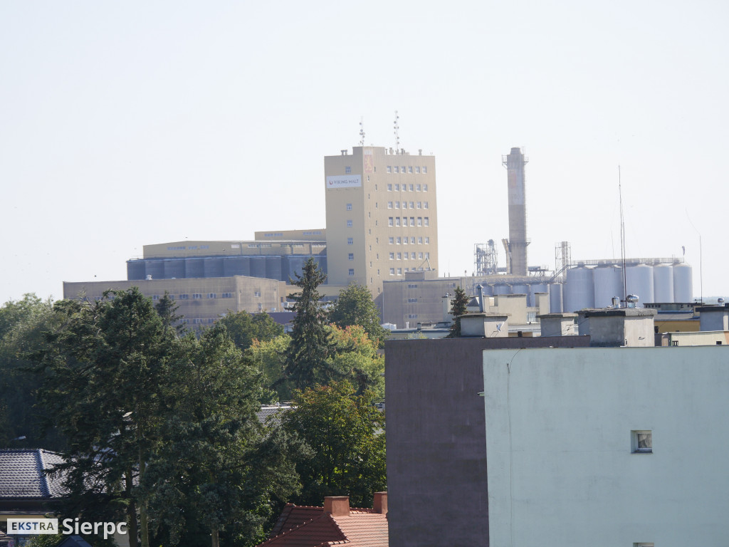 Sierpc widziany z dachu bloku