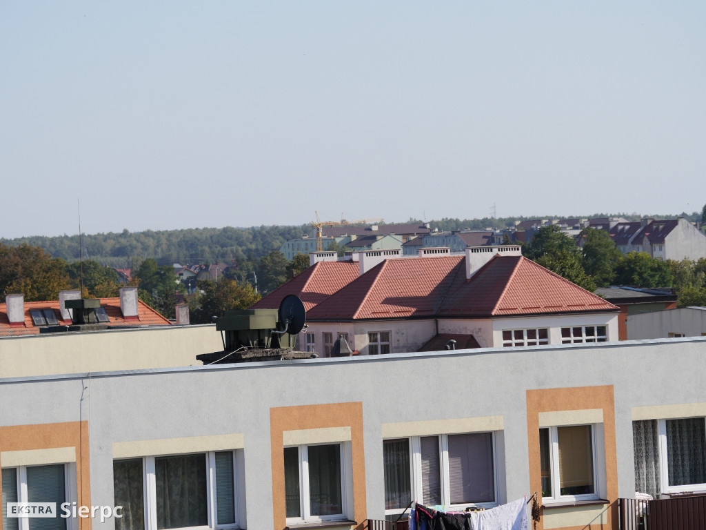 Sierpc widziany z dachu bloku