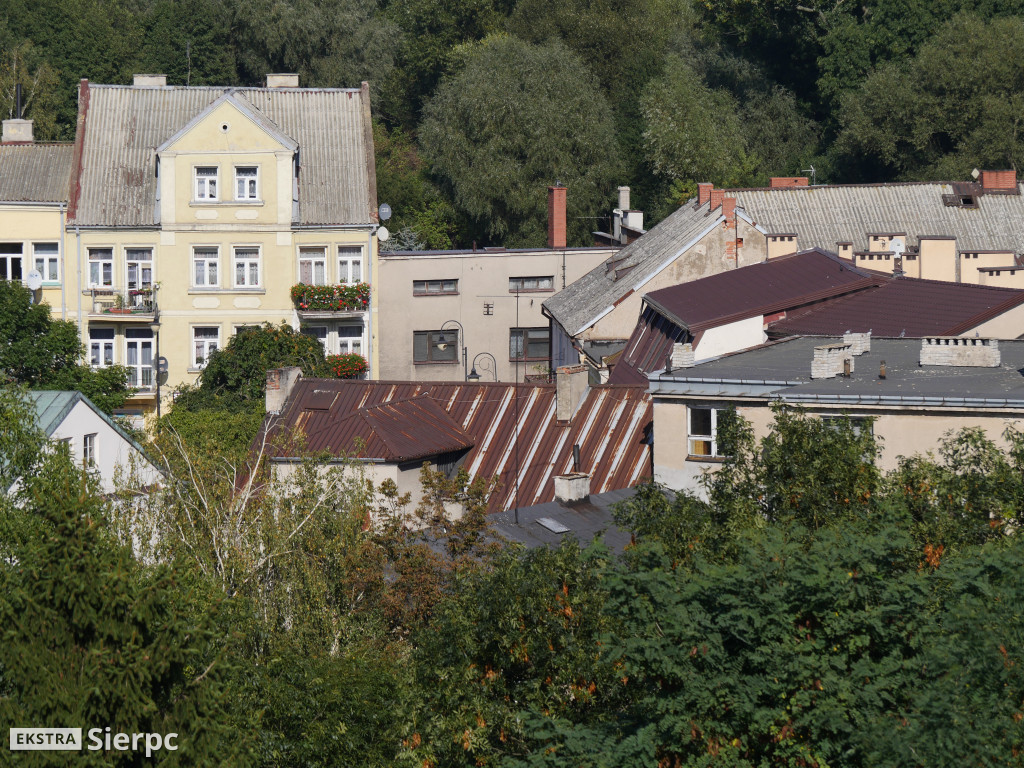 Sierpc widziany z dachu bloku