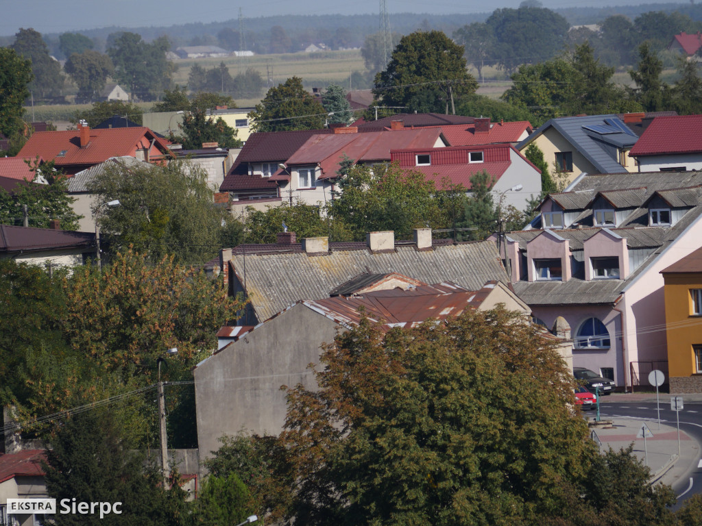 Sierpc widziany z dachu bloku