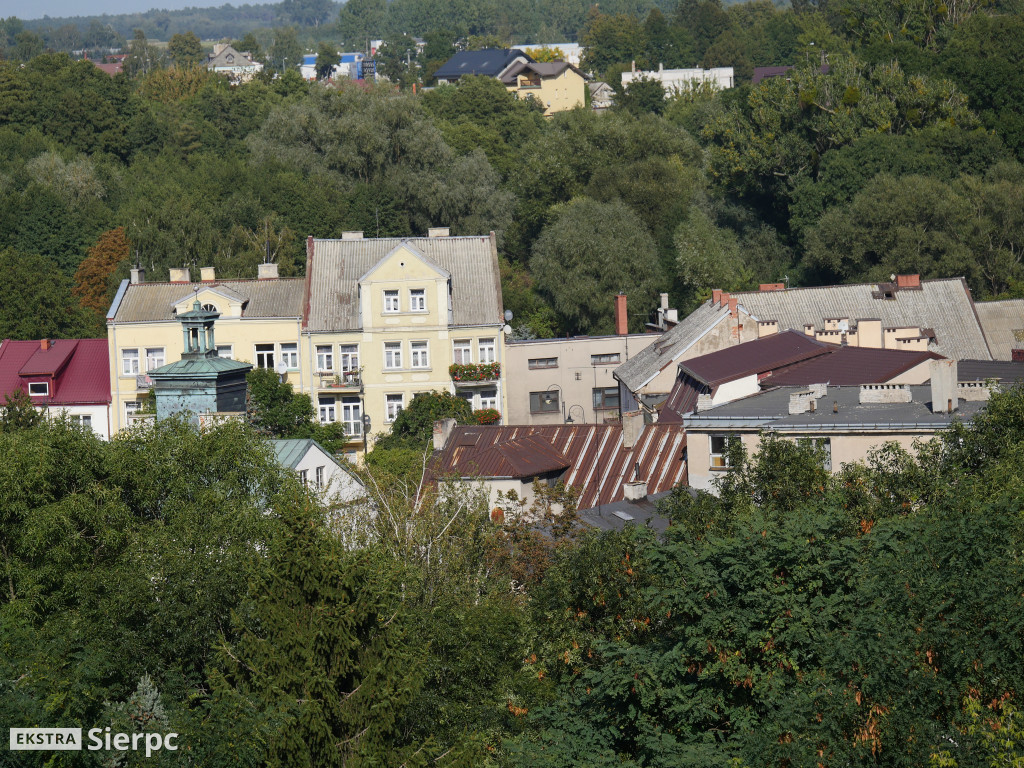 Sierpc widziany z dachu bloku