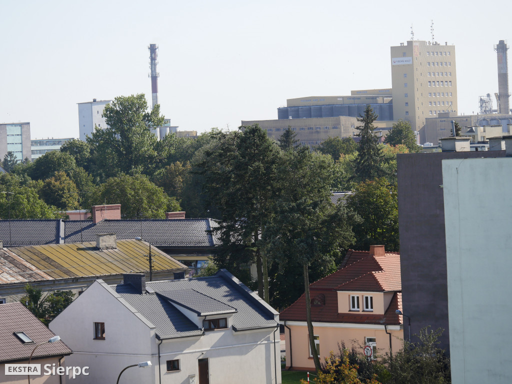 Sierpc widziany z dachu bloku