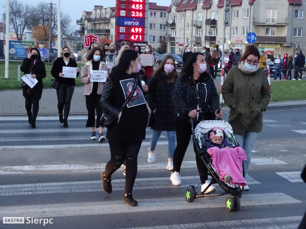 Protest w Sierpcu - blokada na rondzie