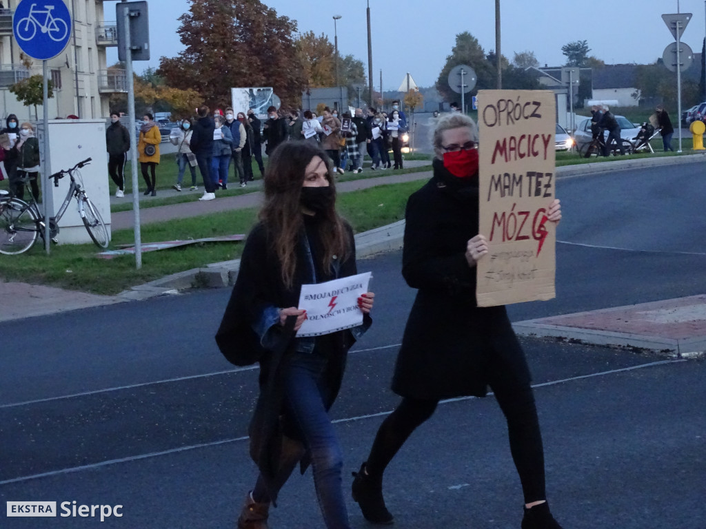 Protest w Sierpcu - blokada na rondzie