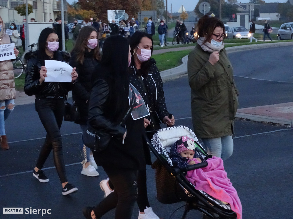 Protest w Sierpcu - blokada na rondzie