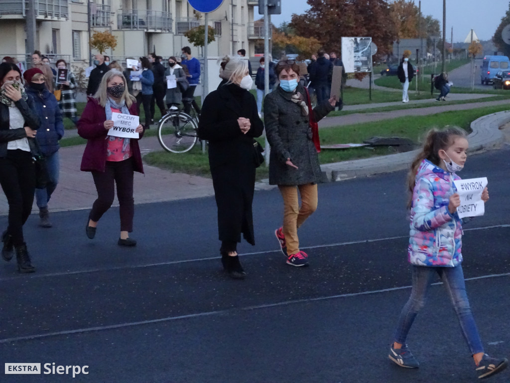 Protest w Sierpcu - blokada na rondzie