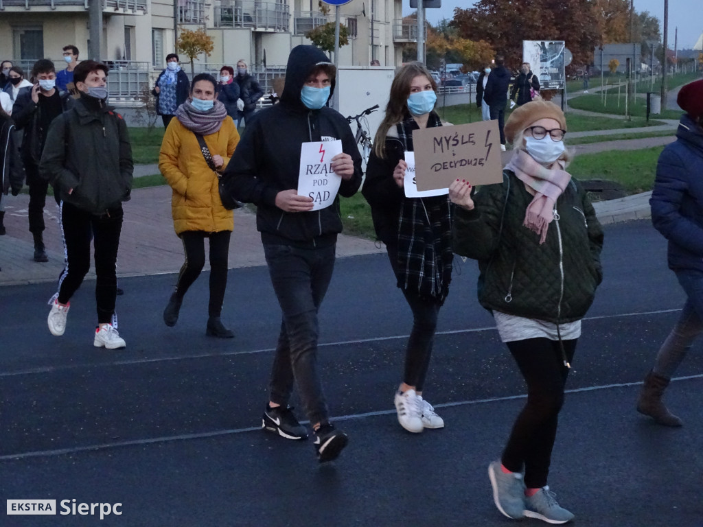 Protest w Sierpcu - blokada na rondzie