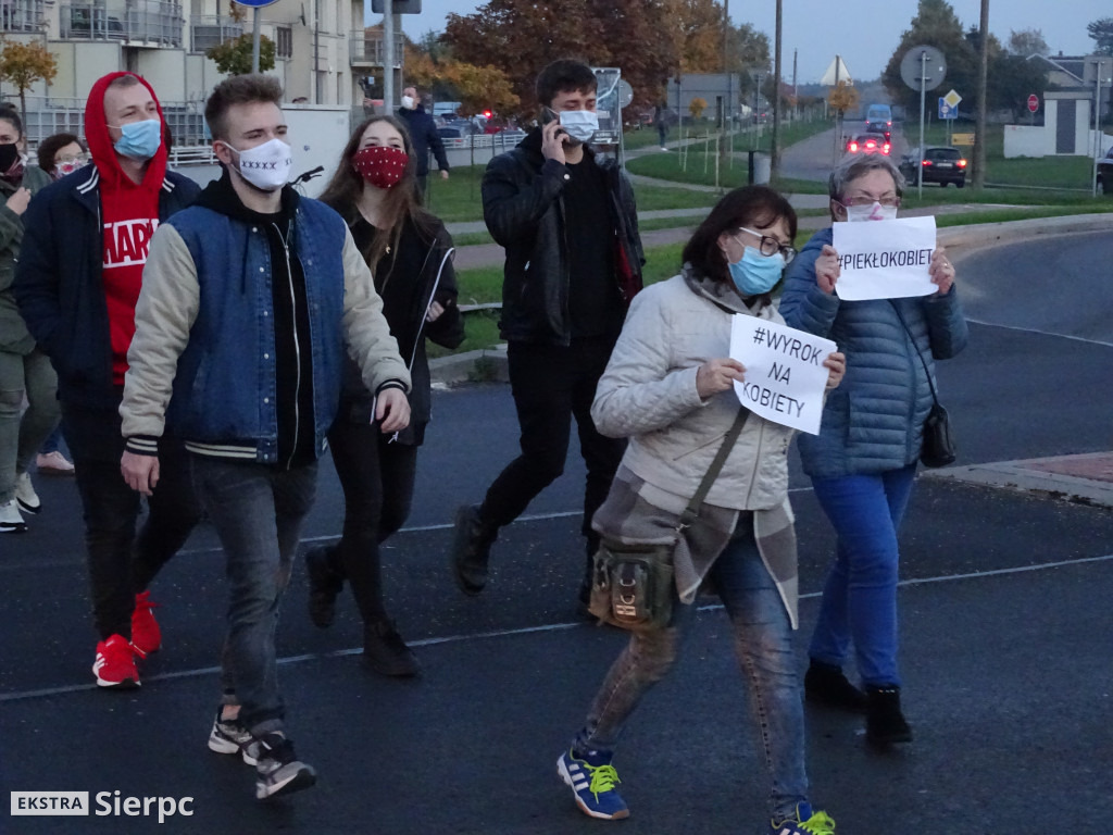Protest w Sierpcu - blokada na rondzie