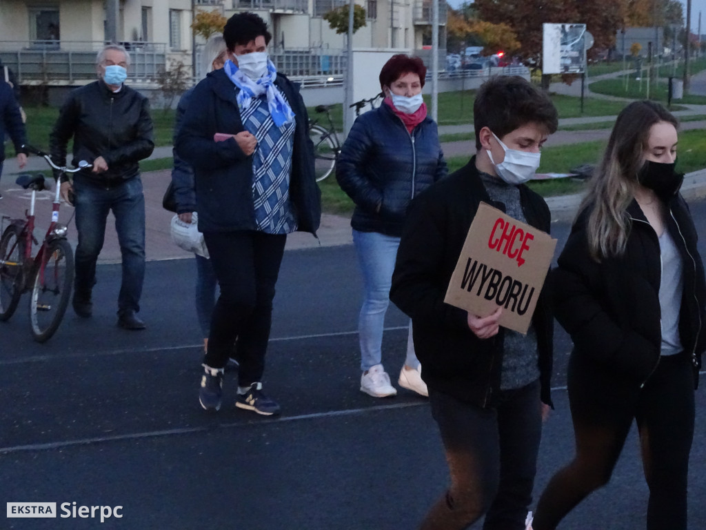 Protest w Sierpcu - blokada na rondzie