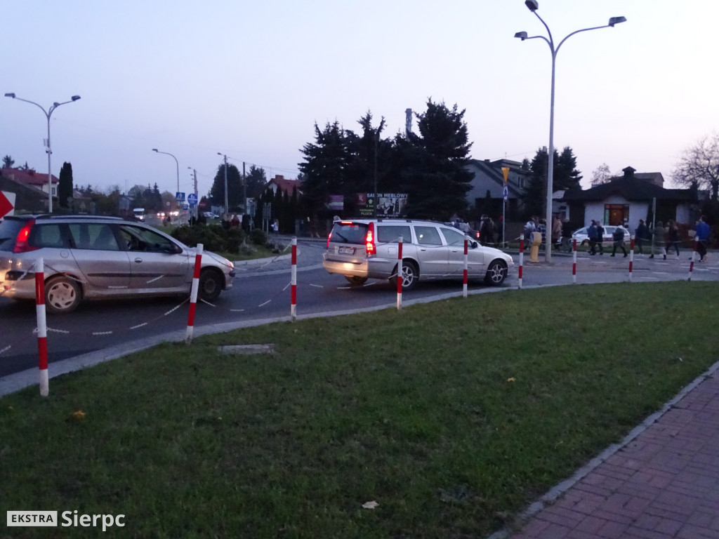 Protest w Sierpcu - blokada na rondzie