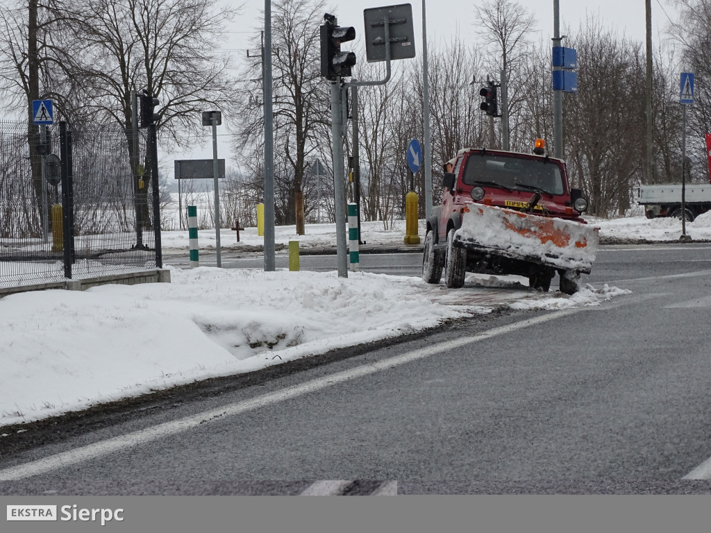 Zimowe drogi w powiecie sierpeckim