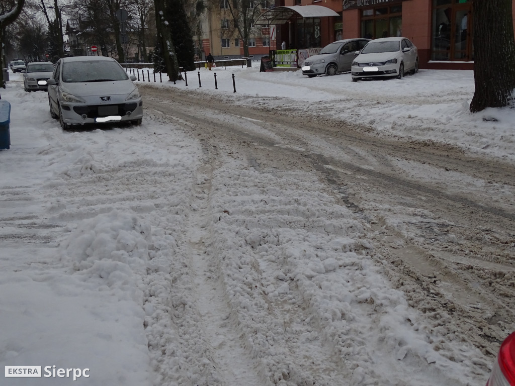 Zimowe drogi w powiecie sierpeckim