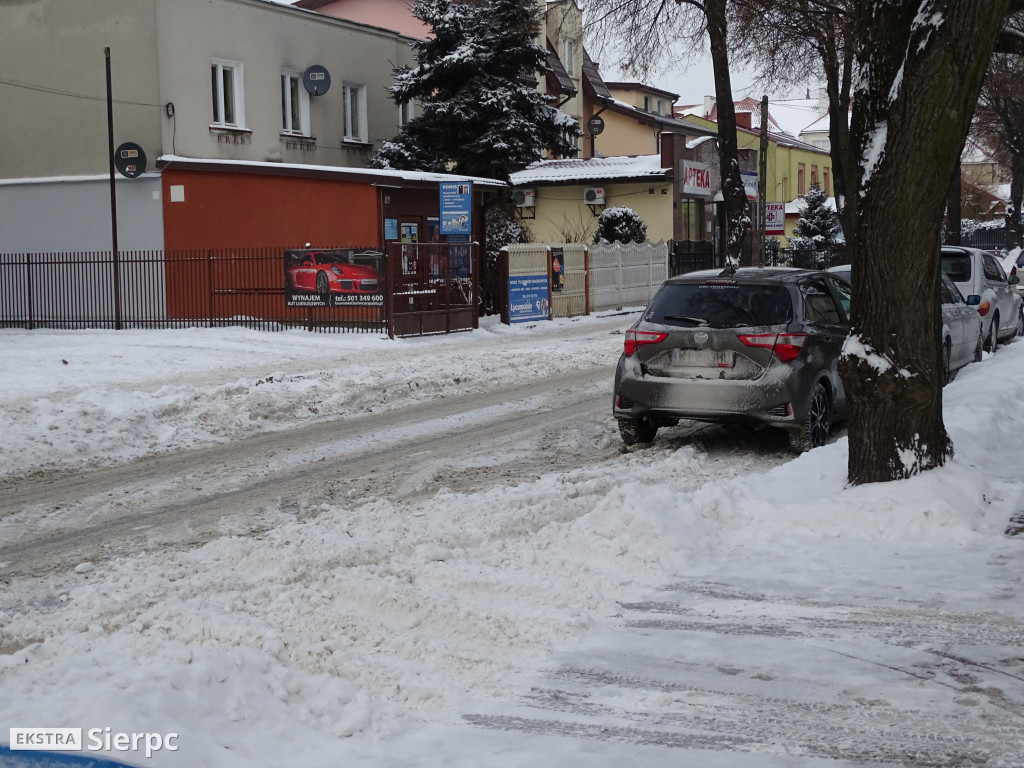 Zimowe drogi w powiecie sierpeckim