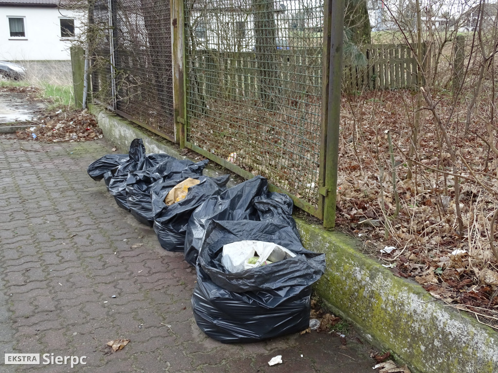 Posprzątane śmieci przy dworcu