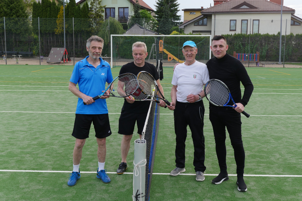 Trening tenisowy  z udziałem Maksyma Rzemińskiego