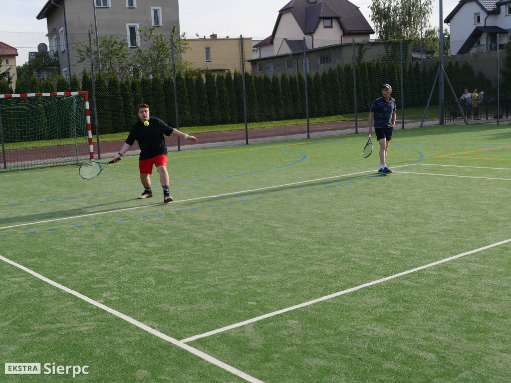 Trening tenisowy  z udziałem Maksyma Rzemińskiego