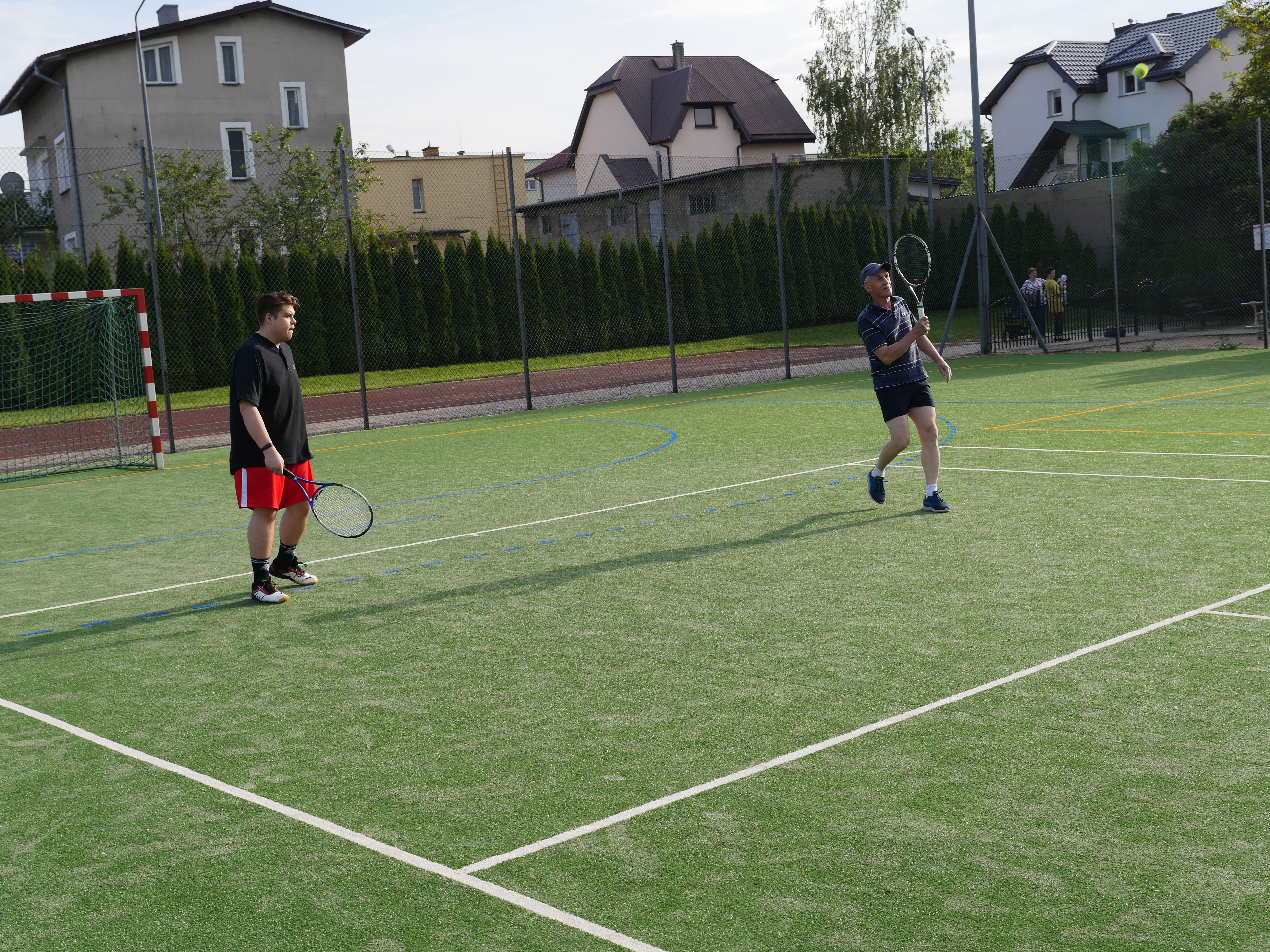 Trening tenisowy  z udziałem Maksyma Rzemińskiego