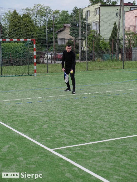 Trening tenisowy  z udziałem Maksyma Rzemińskiego