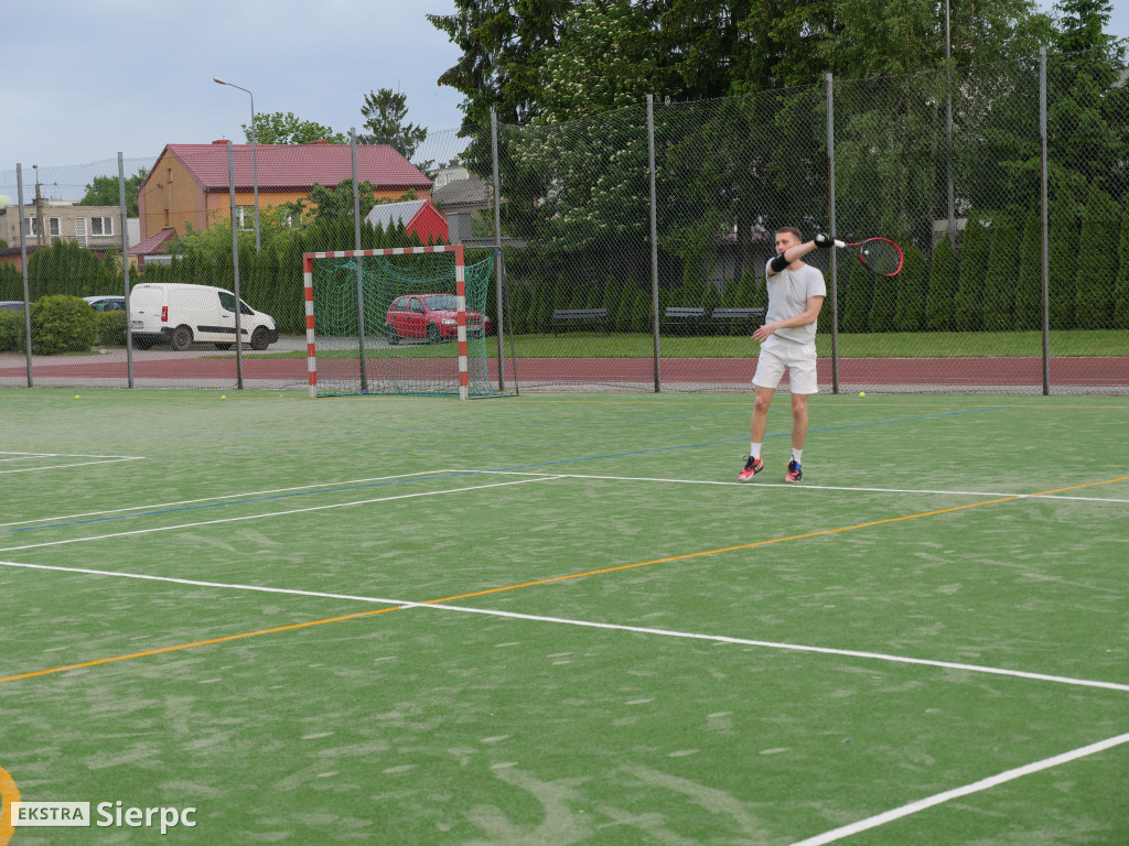 Trening tenisowy  z udziałem Maksyma Rzemińskiego