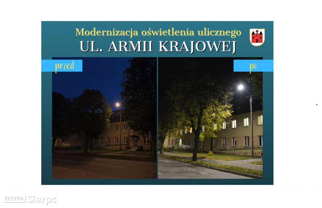 Modernizacja oświetlenia w Sierpcu