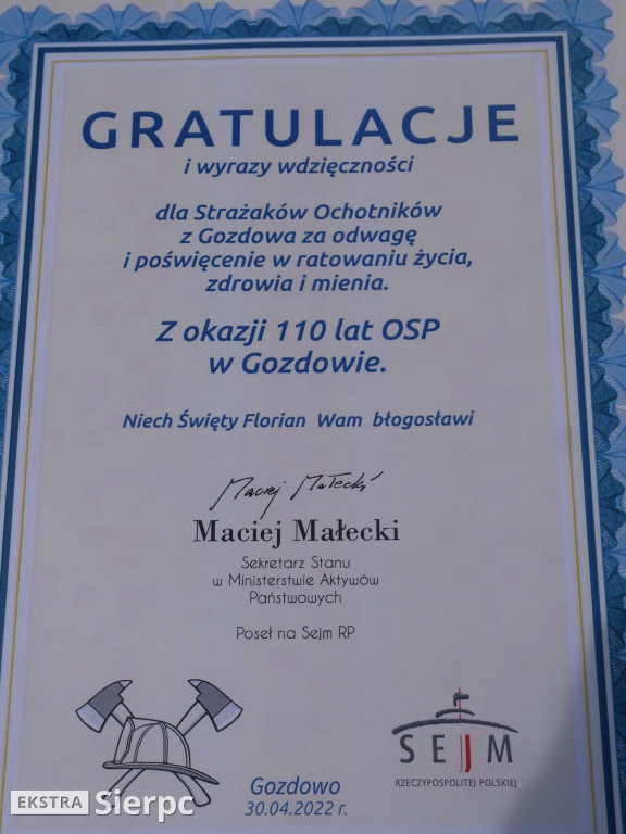 110 lat OSP Gozdowo