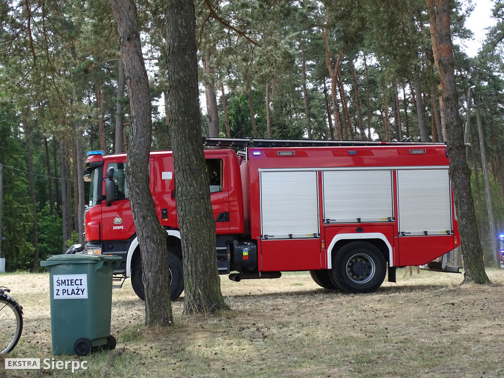 Ćwiczenia strażaków nad Jeziorem Urszulewskim