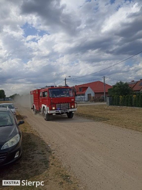 Pożar rżyska w Sierpcu