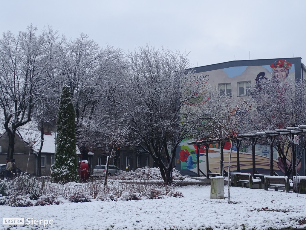 Pierwszy śnieg w Sierpcu