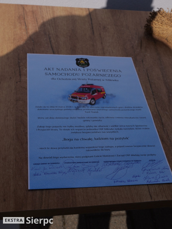 OSP Milewko – przekazanie samochodu ratowniczego