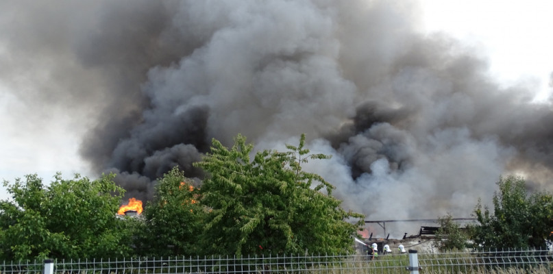 Największy od lat pożar na terenie Sierpca - szczegółowy raport