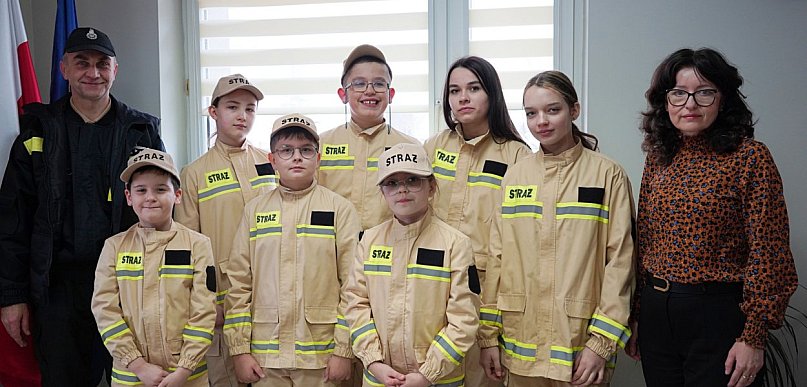 Wizyta młodych strażaków